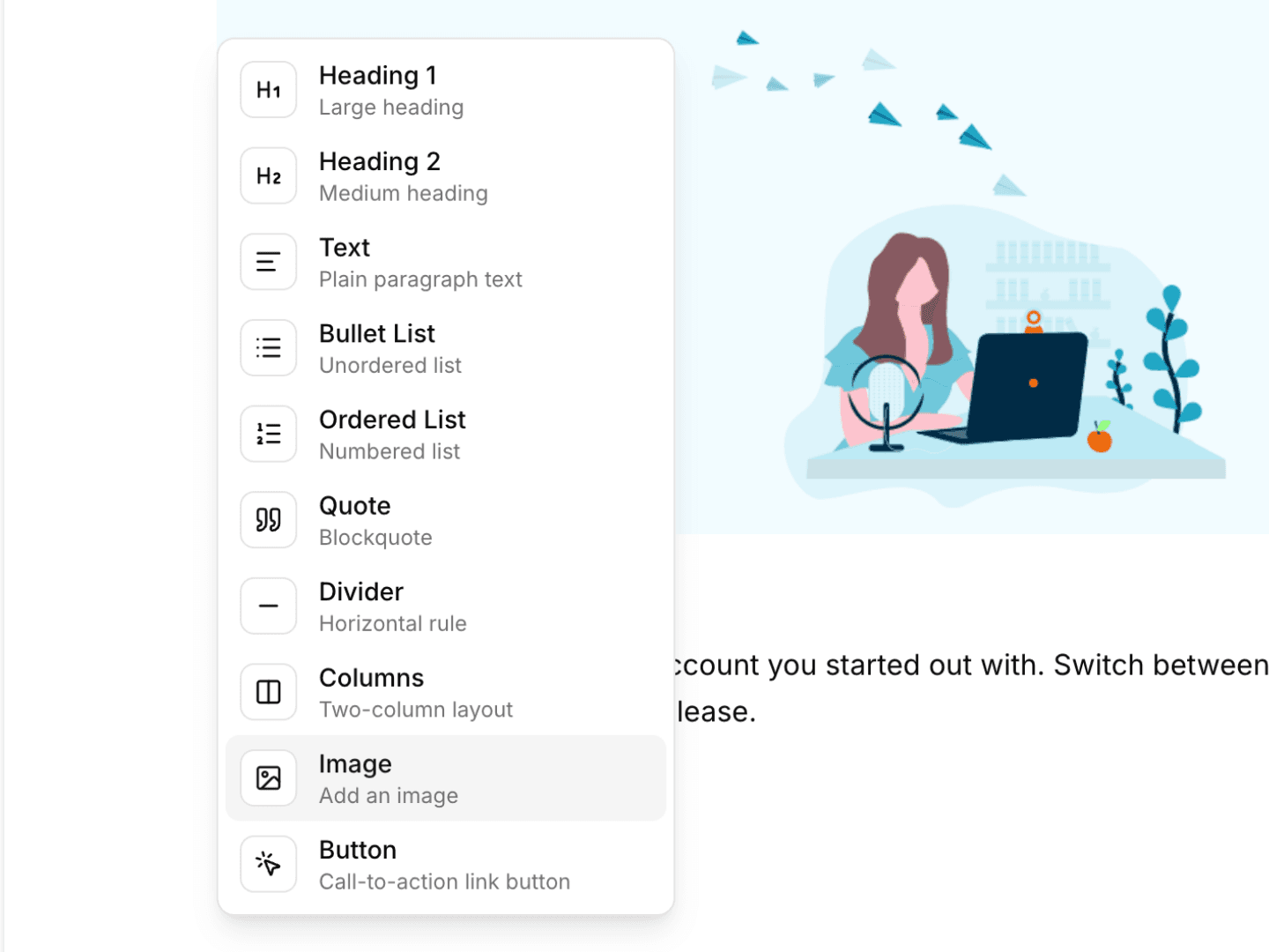 MailKit composer — write and preview newsletters